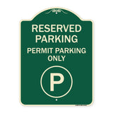 Reserved Parking - Permit Parking Only with Symbol