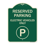 Reserved Parking - Electric Vehicles Only (With Parking Symbol)