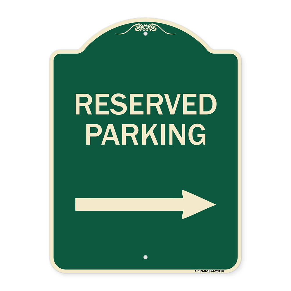 Reserved Parking (Right Arrow)