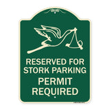 Reserved for Stork Parking Permit Required (With Graphic
