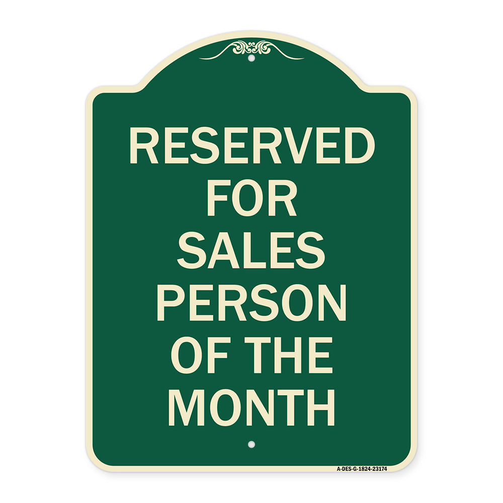 Reserved for Salesperson of the Month