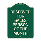 Reserved for Salesperson of the Month