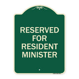 Reserved for Resident Minister