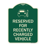 Reserved for Recently Charged Vehicle with Graphic