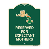 Reserved for Expectant Mothers (With Stork & Baby Graphic)