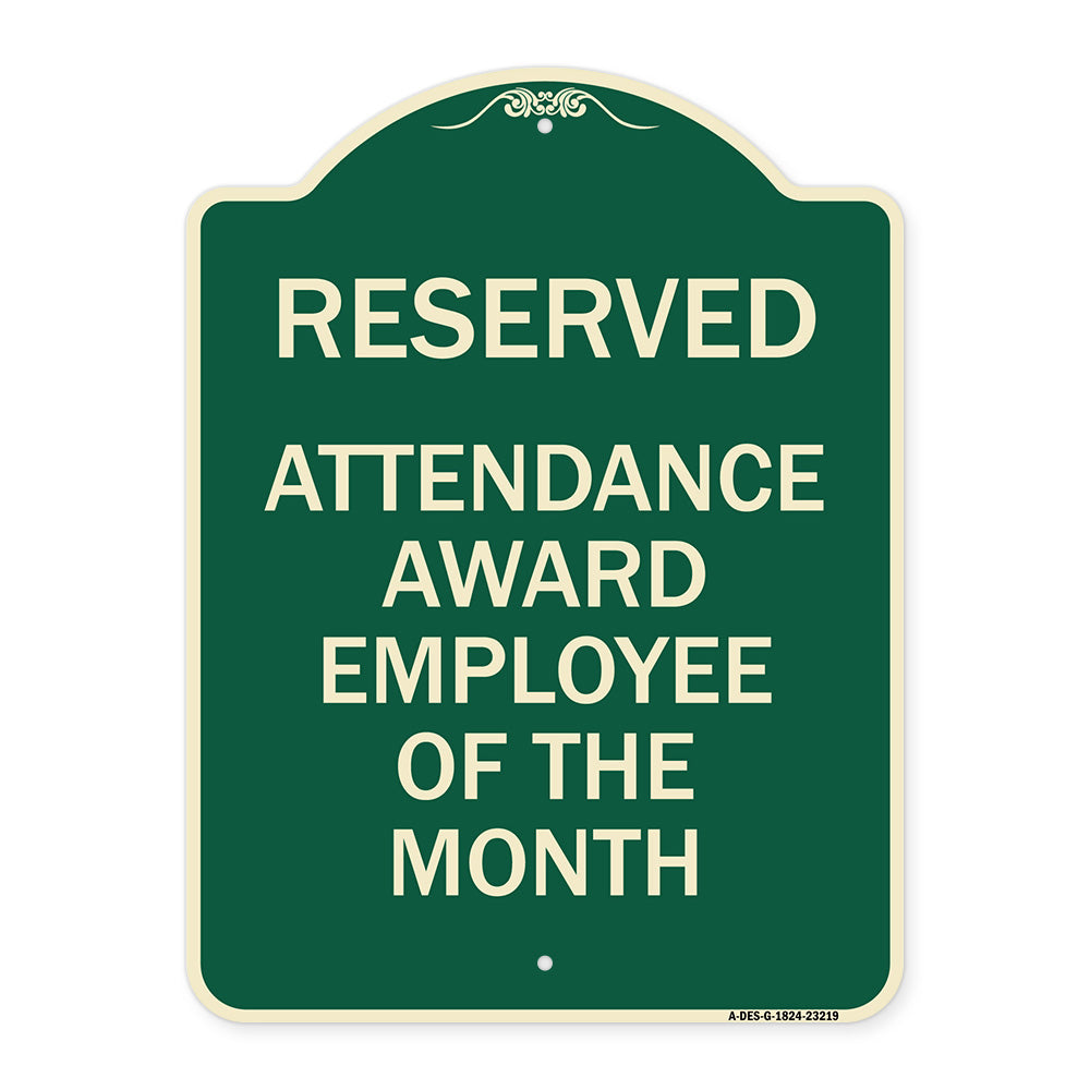 Reserved Attendance Award Employee of the Month