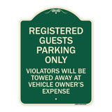 Registered Guest Parking Only Violators Will Be Towed Away at Vehicle Owner's Expense