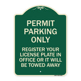 Register Your License Plate in Office or It Will Be Towed Away