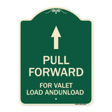 Pull Forward for Valet Load and Unload (With Up Arrow)