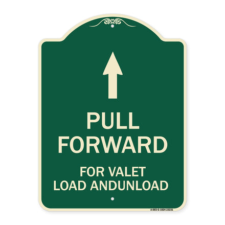 Pull Forward for Valet Load and Unload (With Up Arrow)