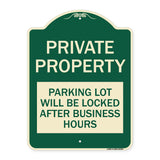 Private Property Parking Lot Will Be Locked After Business Hours