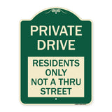 Private Drive Sign Private Drive - Residents Only Not A Thru Street