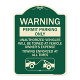 Permit Parking Only Unauthorized Vehicles Will Be Towed at Vehicle Owner's Expense Towing Enforced