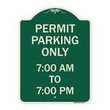 Permit Parking Only 7-00 Am to 7-00 Pm