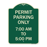 Permit Parking Only 7-00 Am to 5-00 Pm