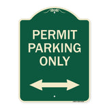 Permit Parking Only (Bidirectional Arrow)