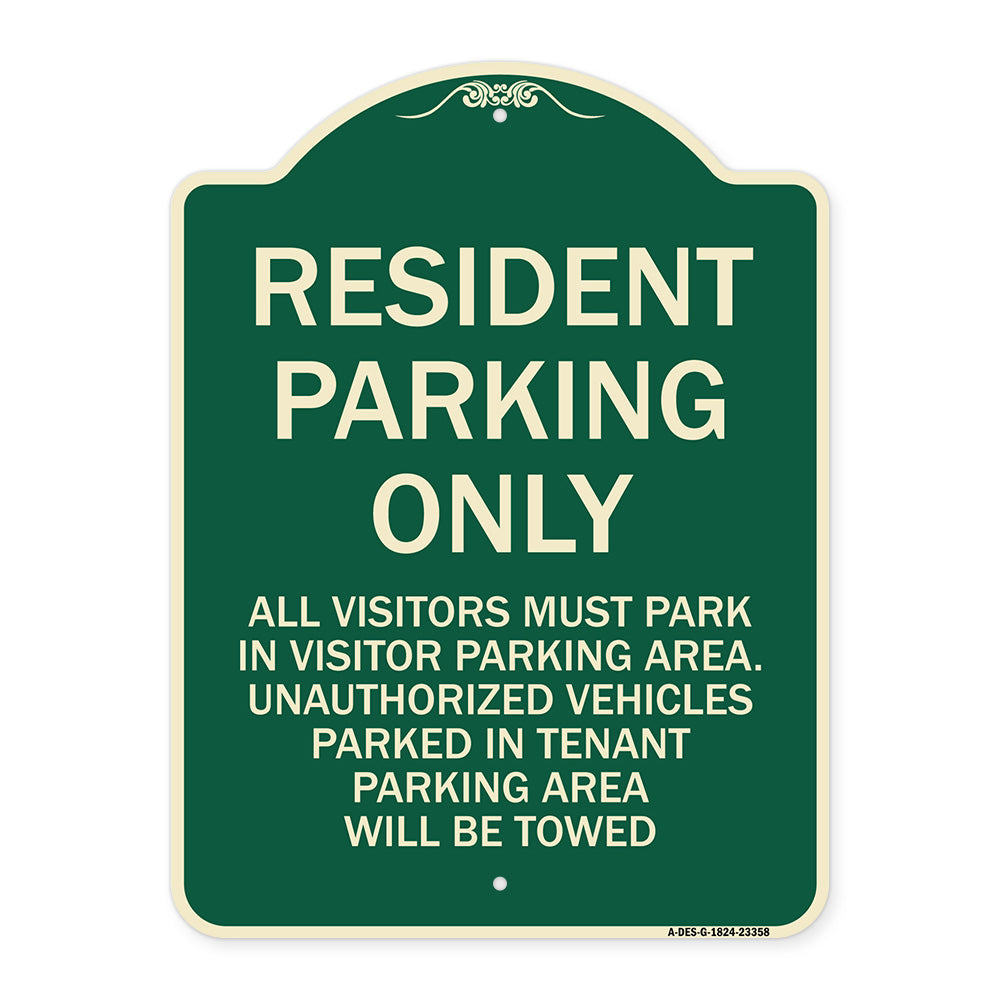 Parking Sign Resident Parking Only