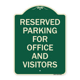 Parking Sign Reserved Parking for Office and Visitors