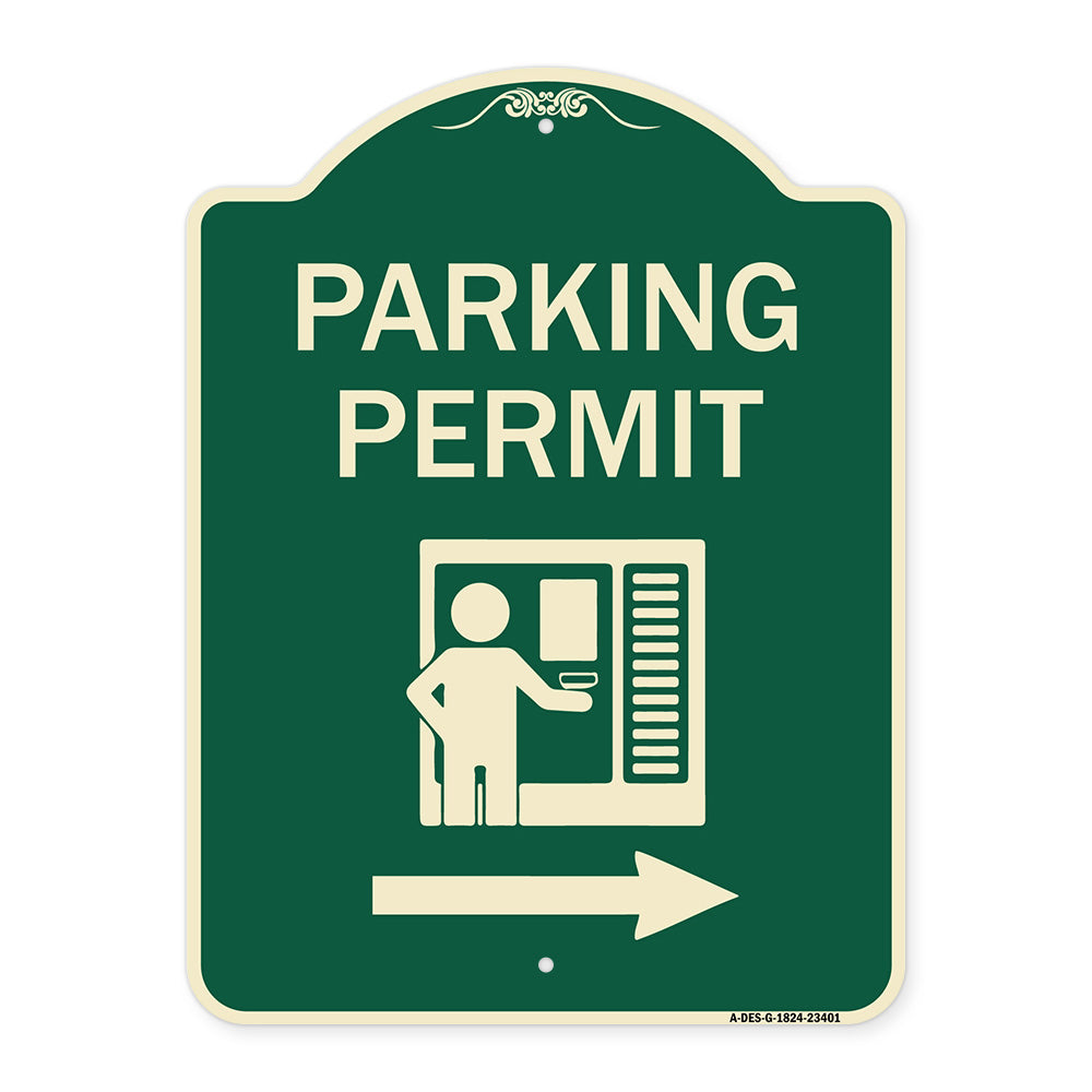 Parking Permit (With Right Arrow Symbol)