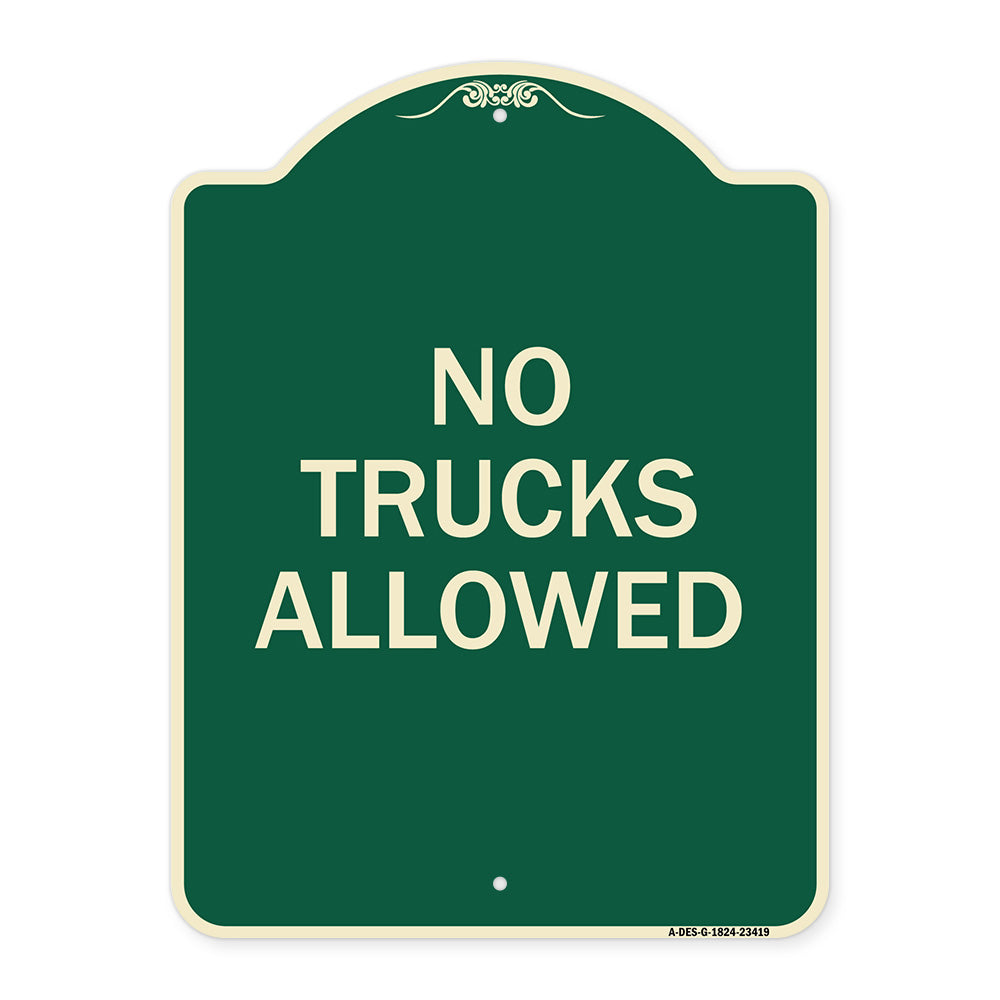 Parking Lot Sign No Trucks Allowed