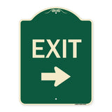Parking Lot Sign Exit Sign (Right Arrow)