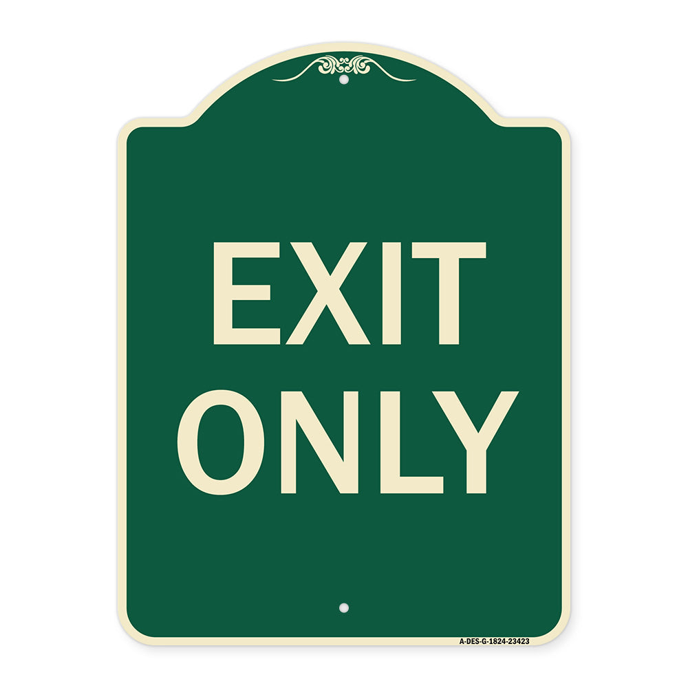Parking Lot Sign Exit Only