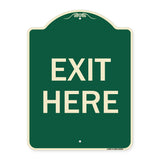 Parking Lot Sign Exit Here