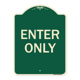 Parking Lot Sign Enter Only