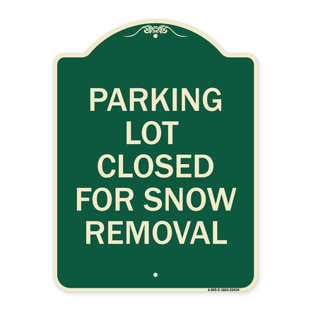 Parking Lot Closed for Snow Removal