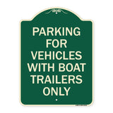 Parking for Vehicles with Boat Trailers Only