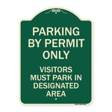 Parking by Permit Only Visitors Must Park in Designated Area