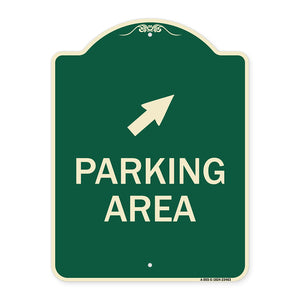 Parking Area with Upper Right Arrow