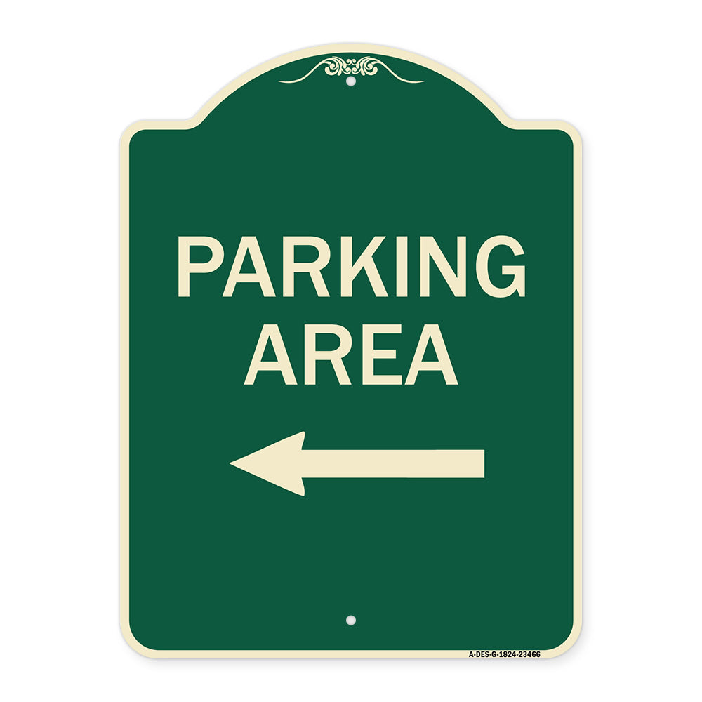 Parking Area with Left Arrow