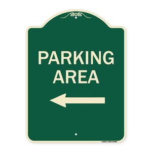 Parking Area with Left Arrow