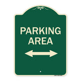 Parking Area with Bidirectional Arrow