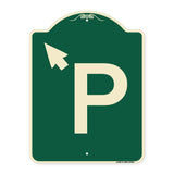 P Symbol (With Up Arrow Pointing Left)
