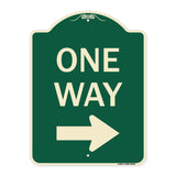 One Way Sign (Right Arrow)
