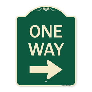 One Way Sign (Right Arrow)