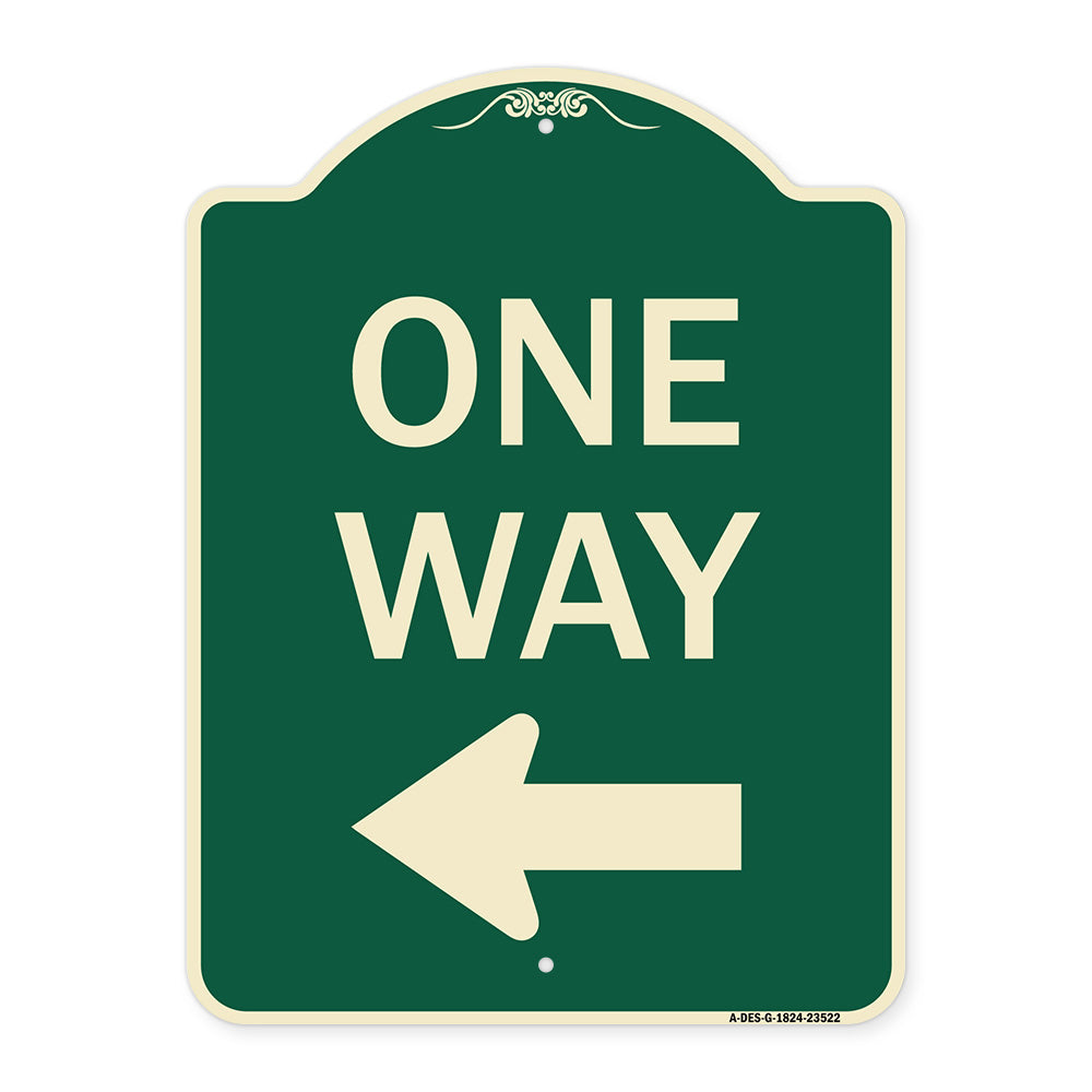 One Way Sign (Left Arrow)