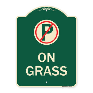 On Grass (With No Parking Symbol)