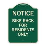 Notice Sign Bike Rack for Residents Only