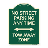 No Street Parking Anytime Tow Away Zone (With Bidirectional Arrow)