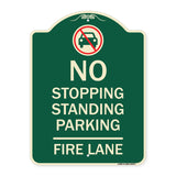No Stopping Standing Fire Lane with Graphic