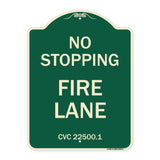 No Stopping Fire Lane - Refer to CVC 22500.1