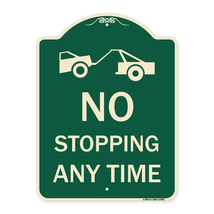 No Stopping Anytime with Tow Away Graphic