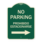 No Parking Prohibido Estacionarse (With Left Arrow)