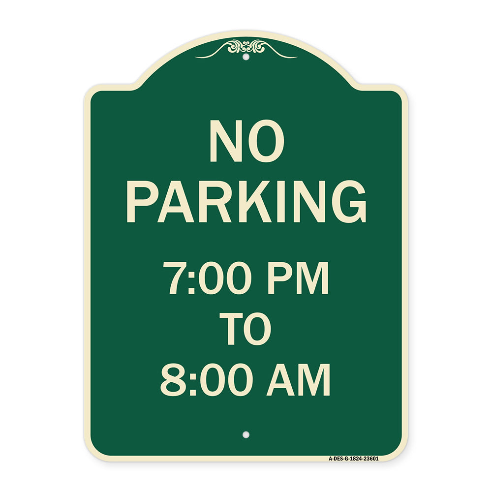 No Parking 7-00 Pm to 8-00 Am