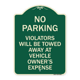 No Parking Violators Towed Away at Owner's Expense