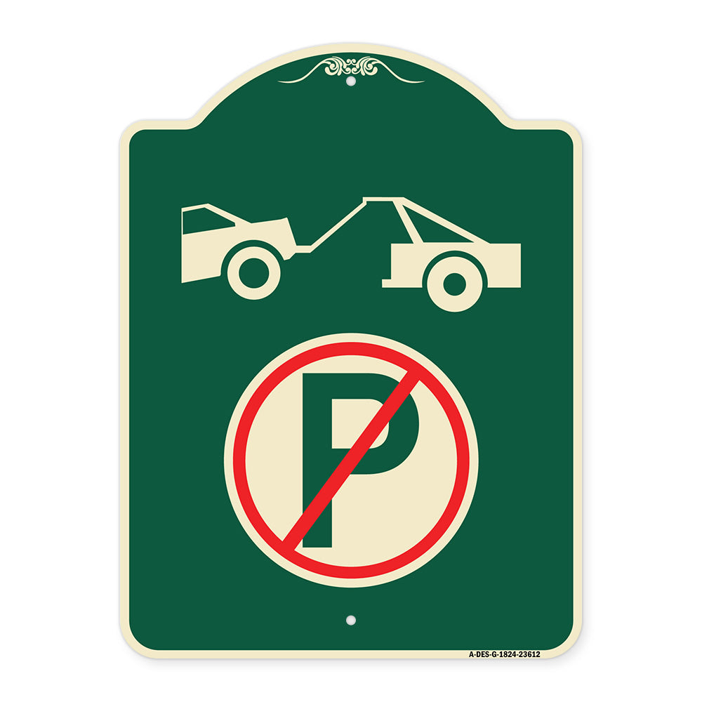 No Parking Tow Away Zone Symbol