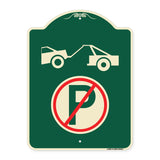 No Parking Tow Away Zone Symbol